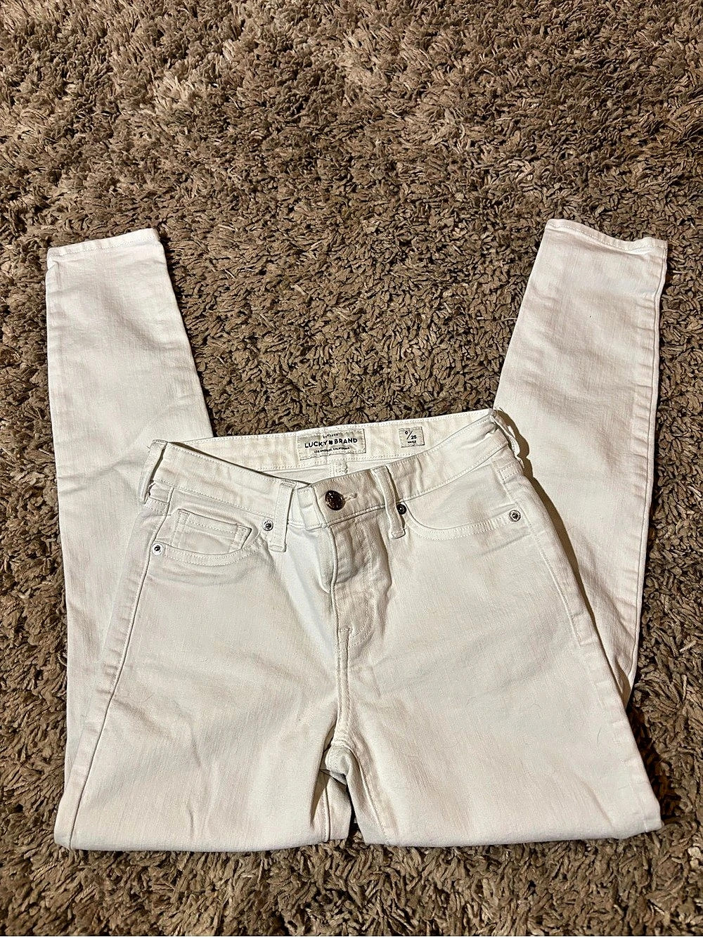 Lucky Brand Ankle Skinny Jeans Skinny Jeans in White Size 0/25 Like New